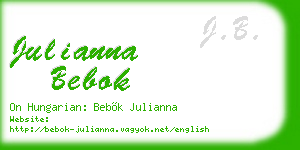 julianna bebok business card