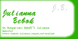 julianna bebok business card